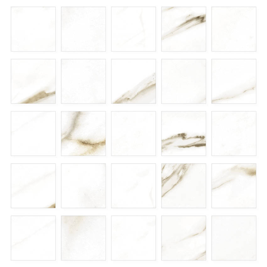Mosaic Golden White Matte 2X2 | General Ceramic Tiles